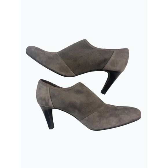 Ecco Shoes Casual Pump Heels Slip On Grey Suede Closed Toe 37 US 6 6.5 - Picture 3 of 6